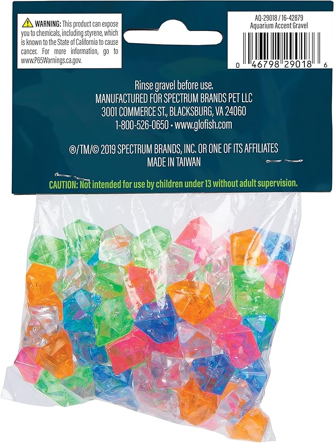 GloFish Accent Gravel for Aquariums, 2.8 Oz (Pack of 2)