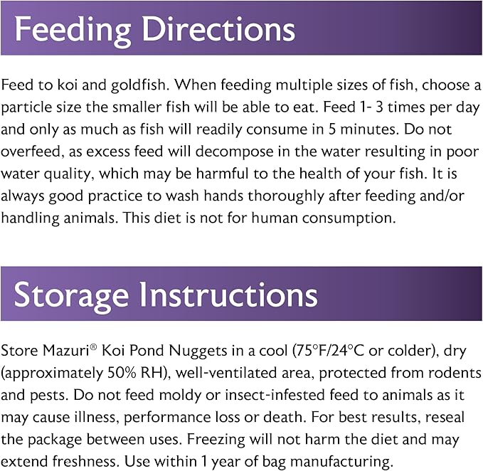 Mazuri Koi Floating Pond Nuggets, Floating Koi Fish Food for Ponds (3.5 LB)