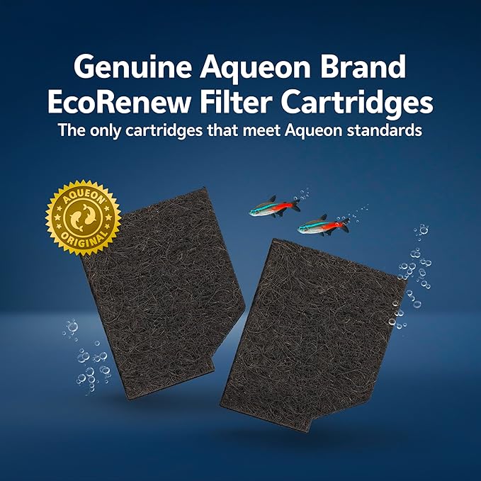 Aqueon Genuine EcoRenew Filter Cartridges, for Freshwater and Saltwater Aquariums, Large, 9-Pack
