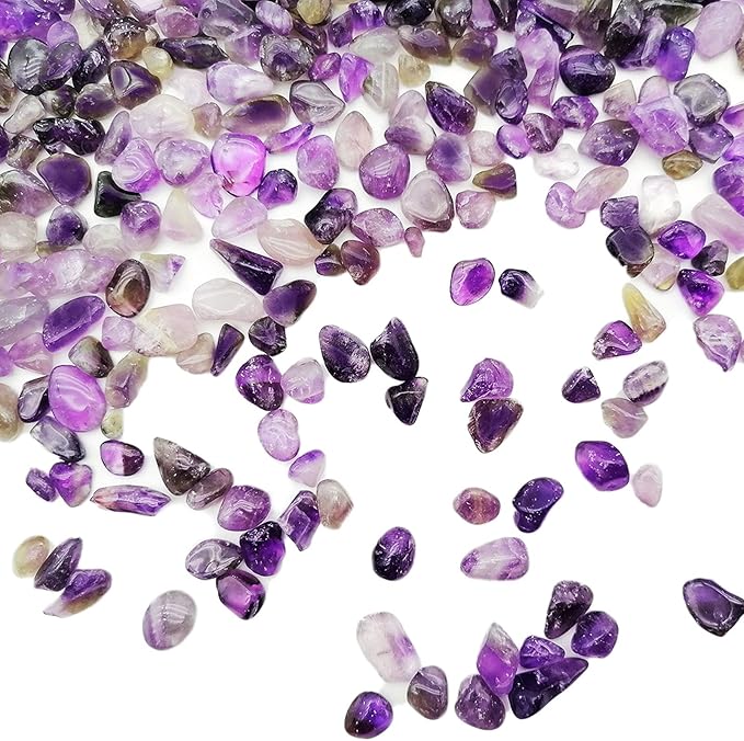 335g Assorted Amethyst Quartz Crystals Rocks Amethyst Crushed Crystal Quartz Tumbled Rocks and Crystals