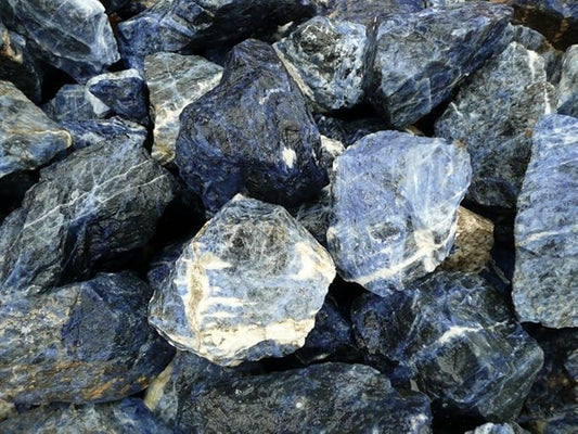 Fantasia Materials: 3 lbs Sodalite Rough Stones from Brazil