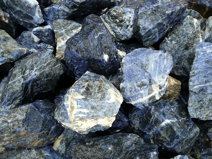Fantasia Materials: 1 lb Sodalite Rough Stones from Brazil