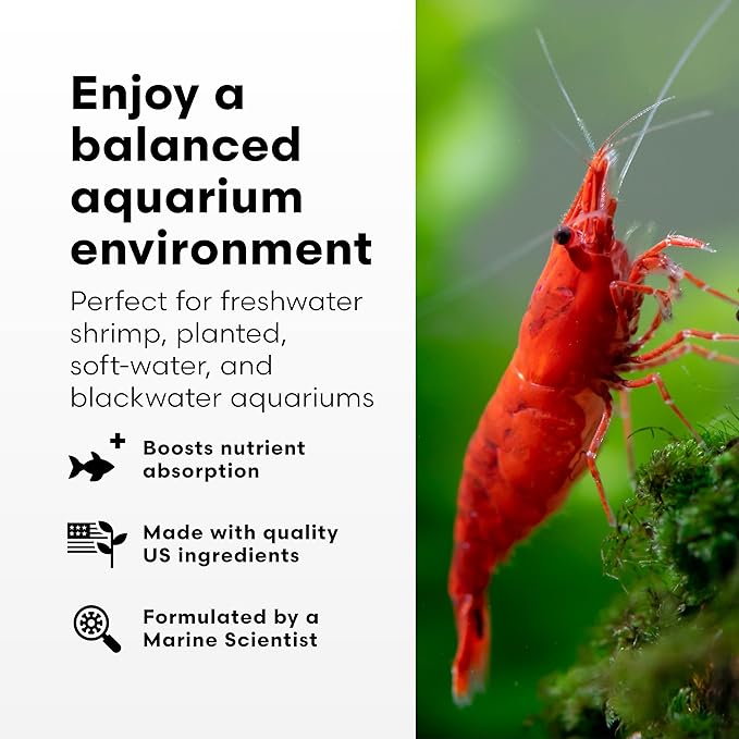 Brightwell Aquatics Shrimp BlackWaterClear Copper-Free Humic Fulvic Acid Enhances Freshwater Chemistry Boosts Nutrient Uptake Supports Spawning in Blackwater, 500 ml
