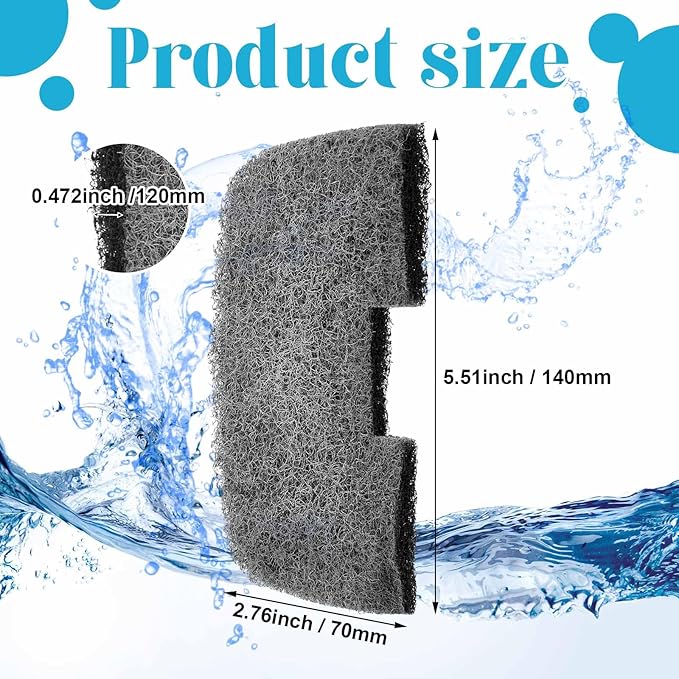 Threlaco 10 Pack Compatible with Fluval 106/206/107/207 Nitrite Remover Pads, Aquarium Canister Filter Media Replacement Pads for Fish Tank