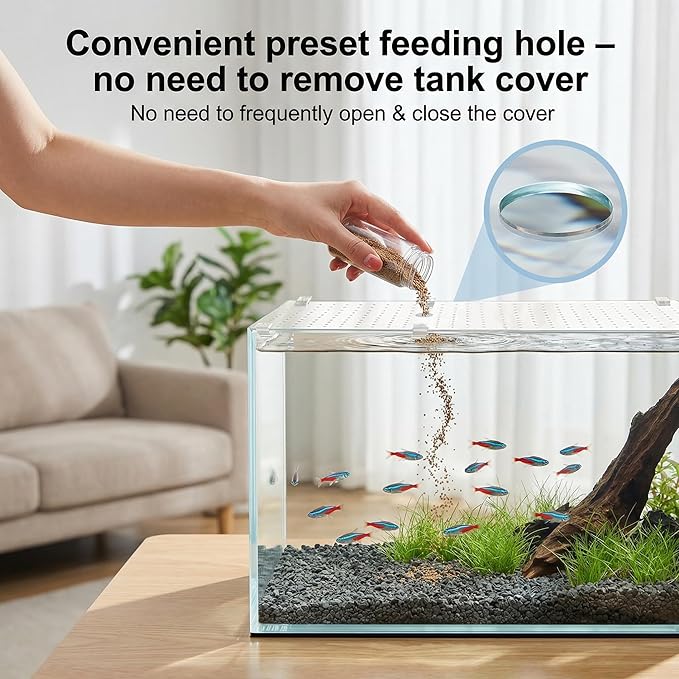 2 Pcs Aquarium Fish Tank Lid Cover for 20/29/40 Gallon Fish Tank 29 X12 in Polycarbonate Cuttable Canopy Top Net Aquariums Cover Fish Tank Hood