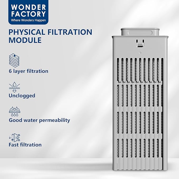 Wonderfactory S1 Fish Tank Filter Replacement Cartridge for S1 Smart Fish Tank, Internal Sponge Filtration Media Aquarium Accessories Physical Cleaning for Clear Water (Red & Gray Shipped Randomly)