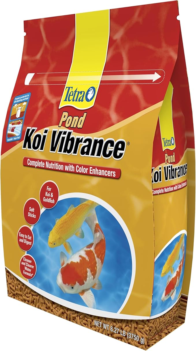 TetraPond Koi Vibrance, Soft Sticks, Easy to Digest Floating Pond Food, 8.27 lbs