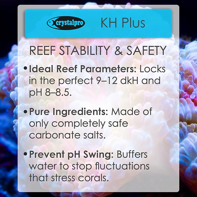 Crystalpro KH Plus - Carbonate kH and pH Buffer 16.9 Oz