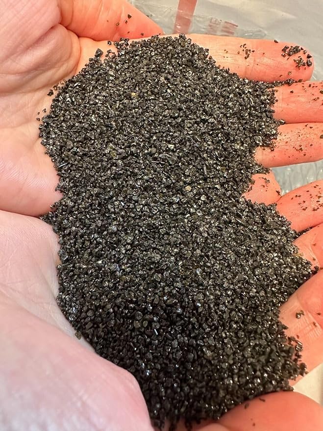 Wpc-Co. Premium Black Aquarium Sand Substrate - Medium Grit, Natural-Looking, Multi-Purpose, Black Color, 20 LBS