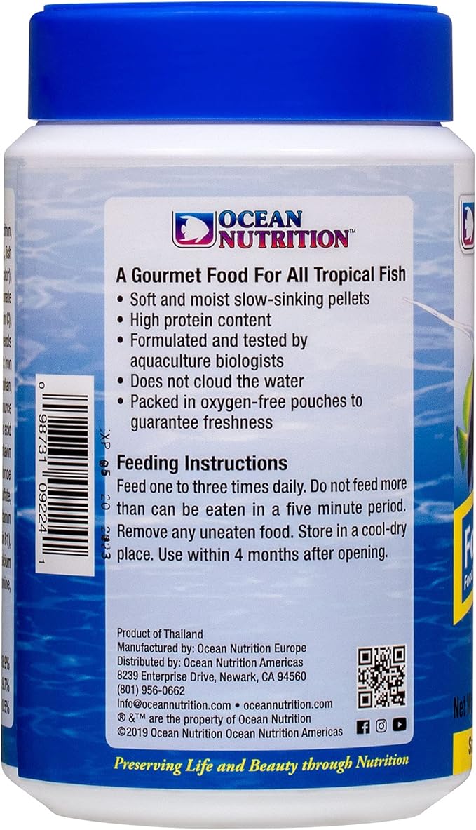 Ocean Nutrition Formula One Pellets 14-Ounces (400 Grams) Jar - Small Pellet Size