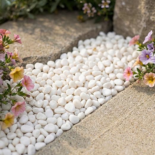 River Rocks Decorative Ornamental Vase Filler 0.5" - 0.75" White Aquarium Gravel 30 lbs - Landscaping Pebbles for Indoor Plants, Succulents, Terrarium & Home Decor, DIY & Crafting – Royal Imports