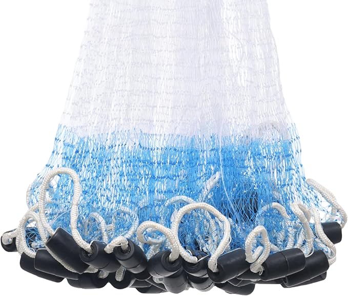 FITEC Super Spreader Nylon Fishing Cast Net, 1/4-Inch X 3-Feet