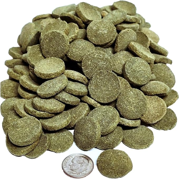 18mm - 3/4" Sinking Wafers of Algae & Spirulina Ideal for Plecos, Bottom Fish, Catfish, Shrimp, Snails, All Herbivorous & Omnivorous Tropical Fish - Zeigler Wafers..2.5-lbs