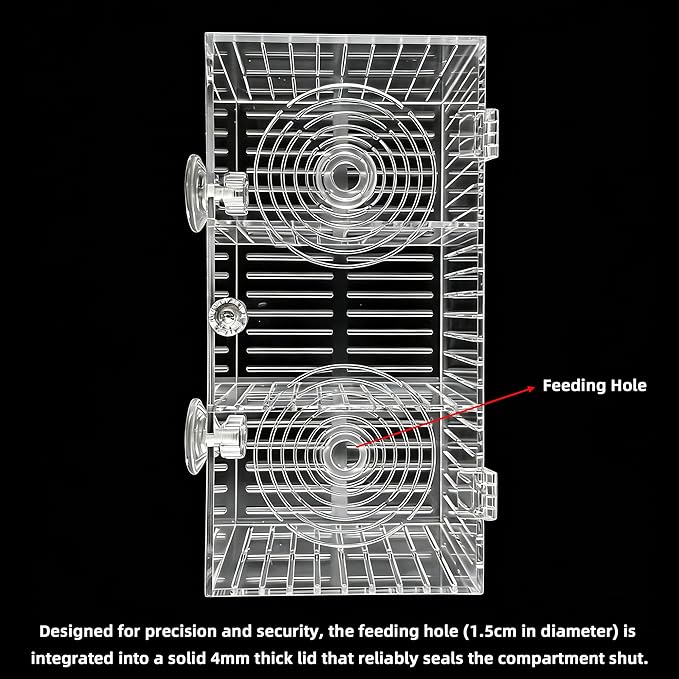 Acrylic Breeding Box Fish Trap Aquarium Container, Acclimation Isolation for Tank Breeder Separator for Fish