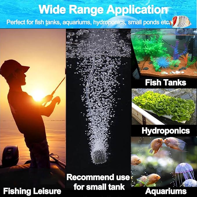 20 Pack Aquarium Air Stones - Air Pump Accessories of 1 Inch Cylinder Fish Tank Air Stone Aerator Bubble Diffuser for Nano Air Pumps Fish Tanks and Small Buckets