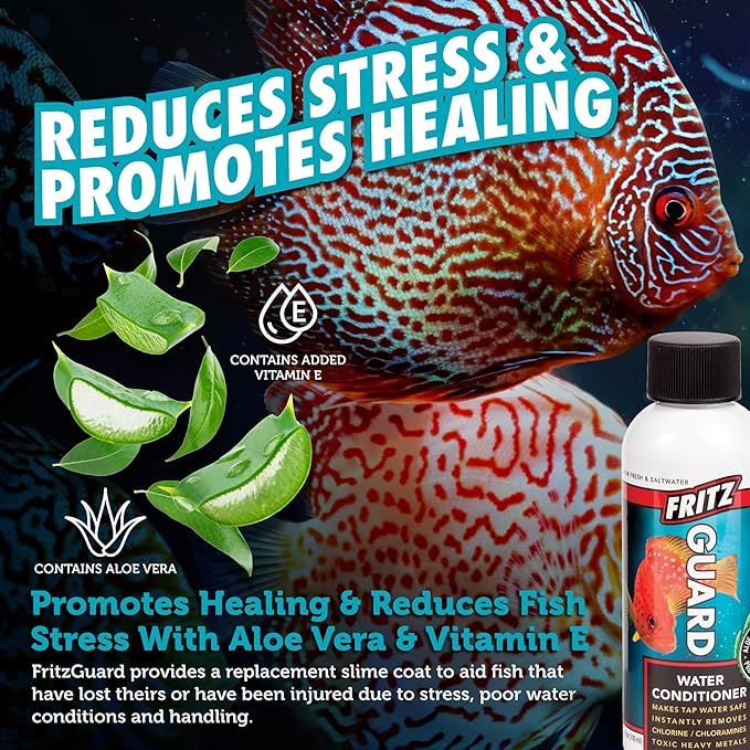 Fritz Aquatics FritzGuard Water Conditioner/Dechlorinator Makes Tap Water Safe for Fresh & Salt Water Aquariums (4-Ounce)