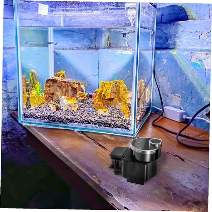 Balacoo Automatic Fish Feeder for Aquarium and Small Tank, Mechanical Timing Food Dispenser, Batteryless Fish and Turtle Feeding Tool for Vacation Use