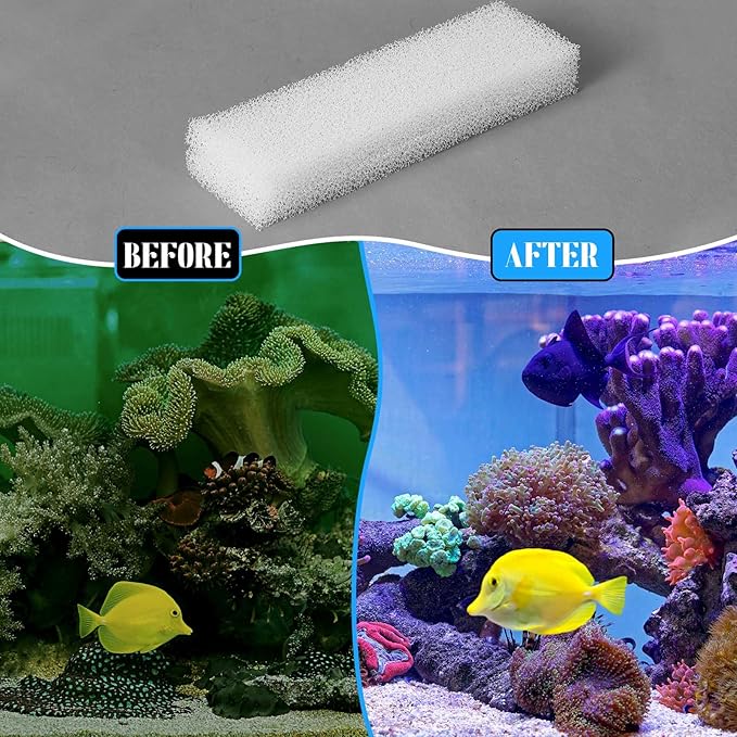 Nosiny 10 Pcs Filter Pad Compatible with Fluval U3 Underwater Sponge Aquarium Filter Media Replacement Accessories Compatible for Aquarium, Fish Tank