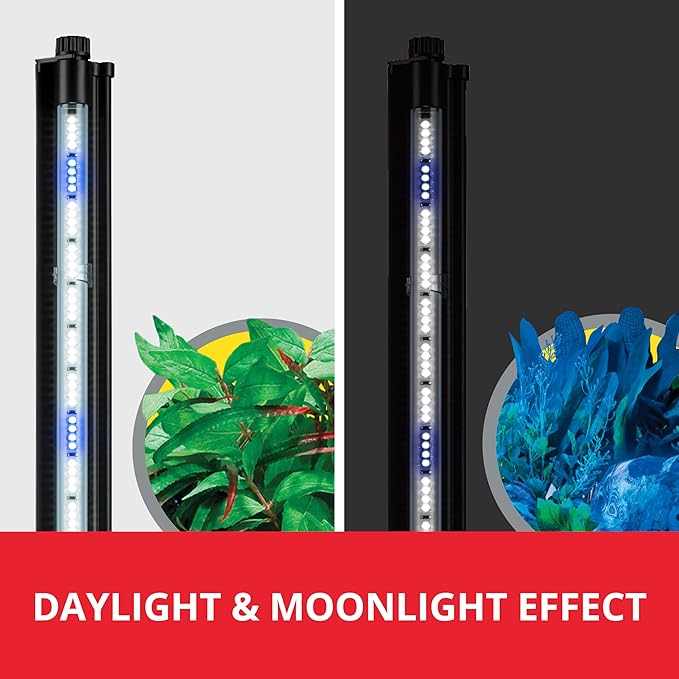 MarineLand Hidden LED Strip Light for Aquariums, White and Blue LEDs