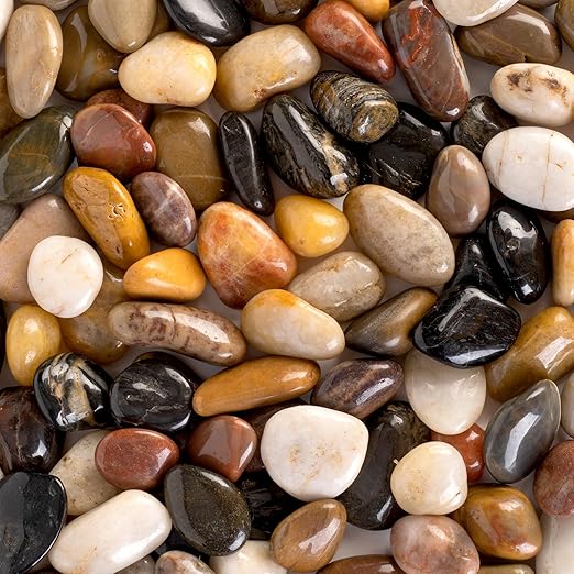 20 lbs River Stones and Pebbles can be Used for Gardening; Aquarium Rocks and Gravel are Suitable for Fish Tank decorationsand Sand Pebbles