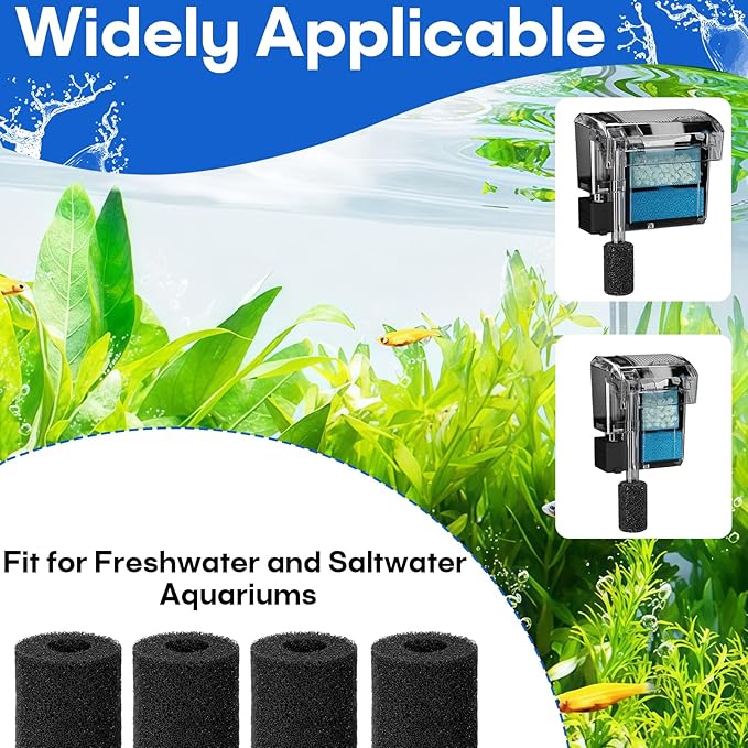 16-Pack Prefilter Sponge Replacement, Aquarium Filter Intake Sponges, Preventing Clogging and Extending the Lifespan of the Water Pump