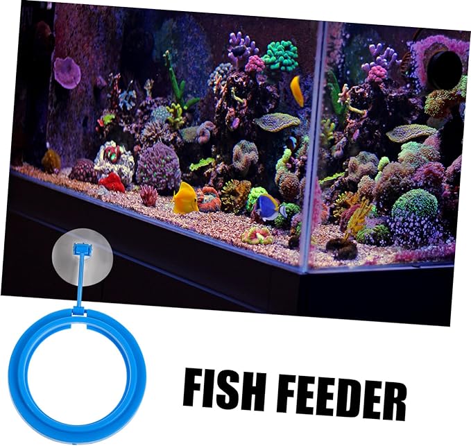 3pcs Automatic Feeder Fish Tank Feeding Ring Plastic Material Simple Design Floating Food Tray