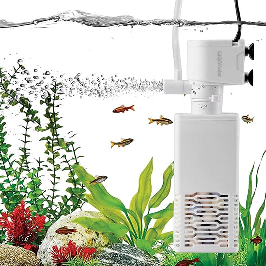Fish Tank Filter,40-70 Gallon Fish Tank Filter,15W 172GPH,Equipped with Adjustable Aeration Function.