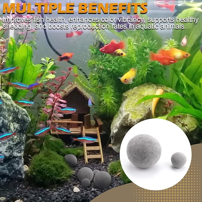 Shrimp Tourmaline (10 Packs of Regular Tourmaline) Contains Calcium and Over 30 Elements, which can Improve Health, Color, Shedding, Reproduction, and Survival Rates