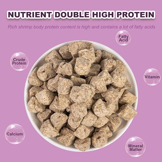 Freeze Dried Brine Shrimp Cubes - Natural High Protein Food for Tropical & Marine Fish Cichlids Tetras Discus Goldfish Angel Fish Koi (113g)