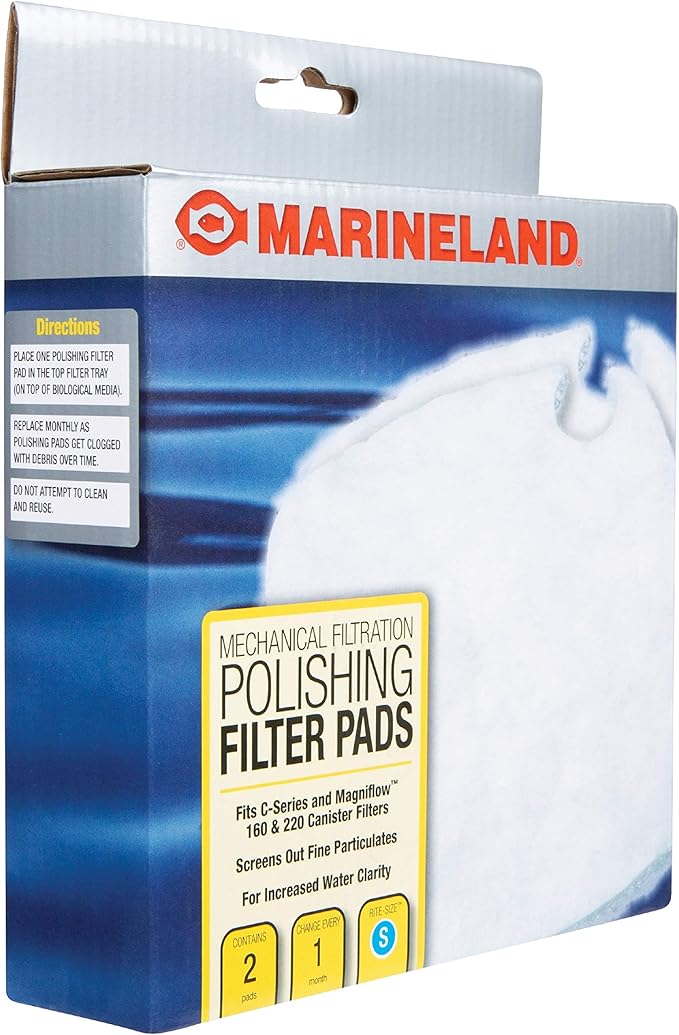 MarineLand Polishing Filter Pads, Mechanical Filtration for Canister Filters