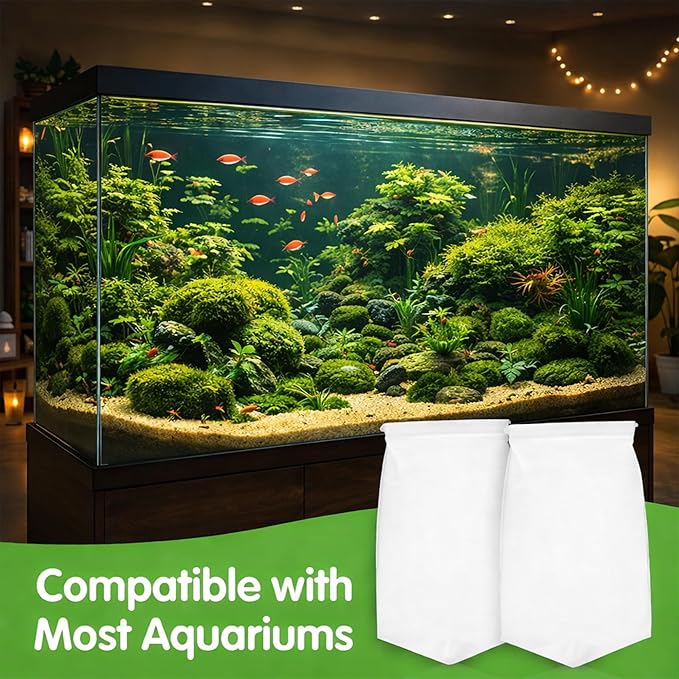 2-Pack Rectangle Filter Socks for Aquarium, 7″x4.5″ Durable Polyester Mesh, 200 Micron Efficient Debris Filtration for Saltwater & Freshwater Fish Tanks