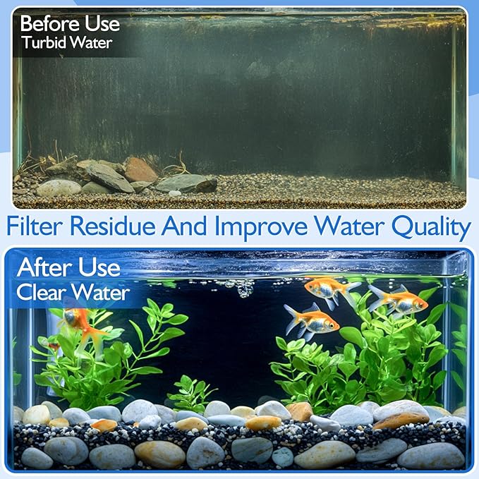 MAQIHAN 5PCS Aquarium Filter Socks - Aquarium Socks 5.9 x 10.6in Filter Bags Filter Media for Saltwater Fish Tank, Aquarium, Ponds, Garden, Saltwater, Fershwater, Plant, Trutle