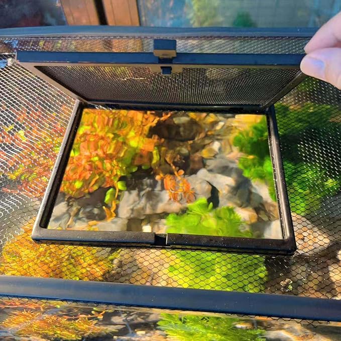 Magnetic Aquarium Lid Fish Tank Top Cover Hood Anti-Jumping Mesh Net for Fishs Tank Top Cover to Protect Fishes Jumping Out of for up to 40 Gallon Fish Tank