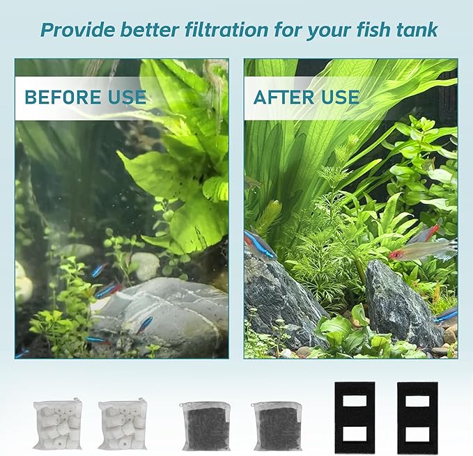 A1376 Aquarium Filter Media Kit for Fluval Spec Betta Evo Flex Series Aquarium Filters Foam Replacement Set Suitable Compatible with Most Standard Aquariums