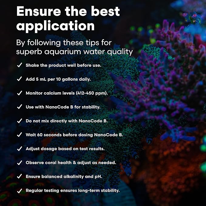Brightwell Aquatics NanoCode A – Balanced Calcium, Magnesium & Trace Elements for Nano Reef Aquariums – Supports Coral Growth & Aragonite Formation – No Phosphate or Silicate, 250 ml