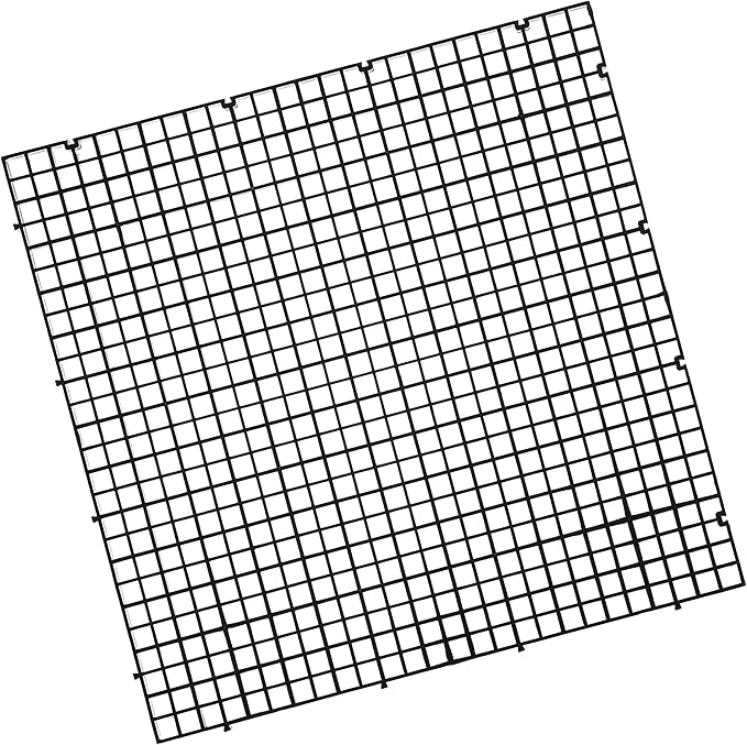 ALEGI 12 Pcs Aquarium Fish Tank Divider Plastic Egg Crate Aquarium Filter Bottom Tray Grid Isolation Board Partition Net Pane Separator (L 12pcs Black)