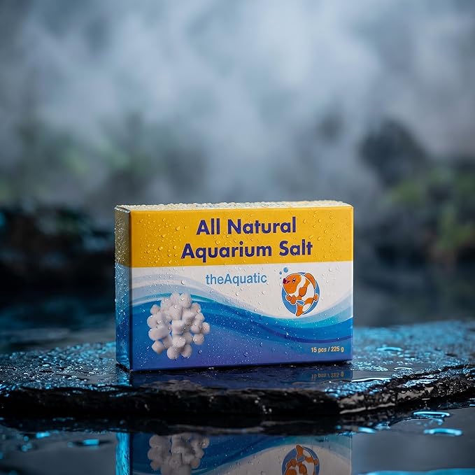 Premium Aquarium Salt, Aquarium Salt Freshwater Tablets for Aquarium Water Treatments Essential Supplies (15 Tablets)
