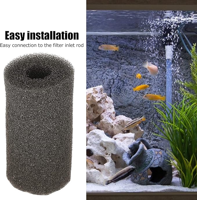 Fdit 20Pcs Pre Filter Sponge, Aquarium Filter Sponge Pre Filter Foam Rolls Fish Water Inlet Sponge Filter Protector Cover Replacement Foam Filter (Medium (Small Hole))
