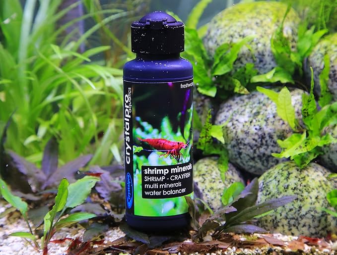 Crystalpro Shrimp Minerals 16.9 Oz – Liquid Aquarium Salt & Trace Elements for Freshwater Shrimp Tanks – Supports Caridina & Neocaridina – Molting & Breeding Additive – Invertebrate Tank Conditioner