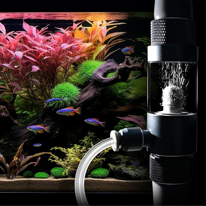 FZONE Aquarium Inline CO2 Diffuser, Fits 1/2" ID tubing