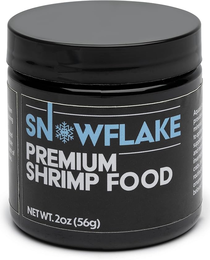 Aquatic Arts Shrimp Food Pellets for Freshwater Aquariums – Neocaridina & Sulawesi Diet, Large Snowflake Sinking Pellets for Live Aquarium Invertebrates, 2oz