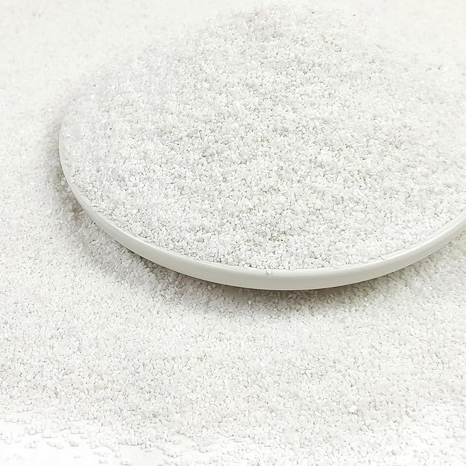 YISZM Aquarium Sand, 20lbs White Fish Tank Sand, Aquarium Gravel Substrate for Aquascaping, Vivariums, Terrariums, Plants and Crafts