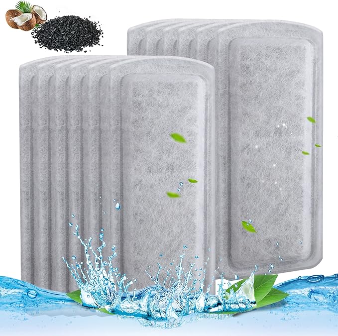6/12 Pack Fish Tank Filter Cartridges for Marina Slim Filters S10/S15/S20 - Quadruple Filtration - Replacement Filter Cartridges for Marina Slim Filters