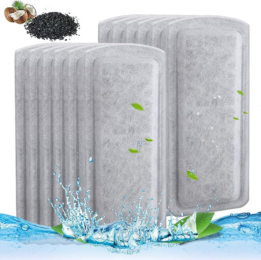6/12 Pack Fish Tank Filter Cartridges for Marina Slim Filters S10/S15/S20 - Quadruple Filtration - Replacement Filter Cartridges for Marina Slim Filters