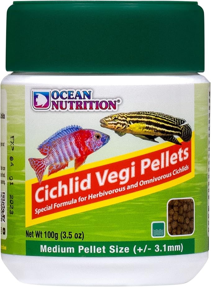 Ocean Nutrition (Salt Creek) Cichlid Veggie Pellet Medium 100g Bottle