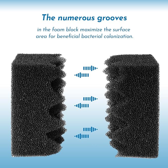 ANTOBLE 6 Pack Foam Filter Media Replacement Sponges for Fluval 304 305 306 404 405 406 Aquarium Canister Filter Models (Equivalent to Bio-Foam A237)