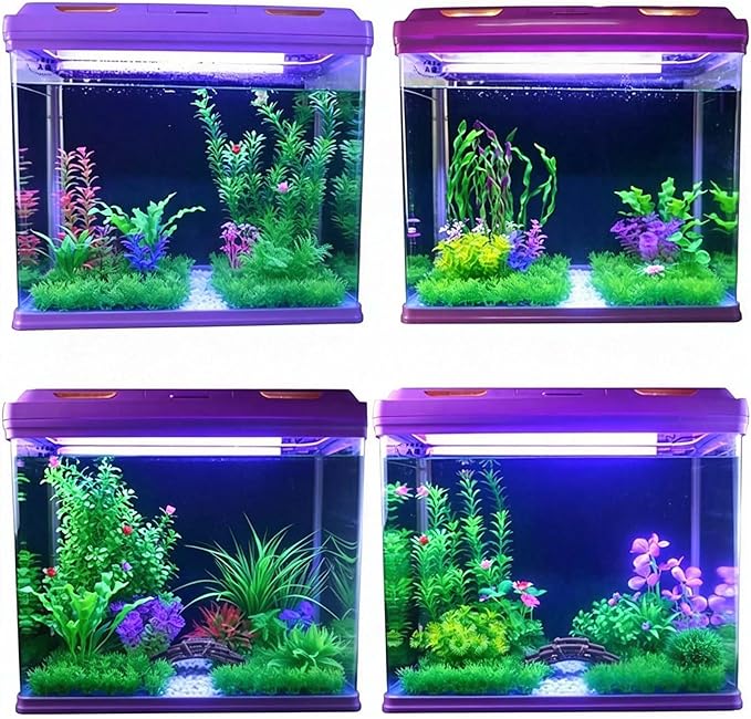 kathson 3 PCS Aquarium Grass Mat Decorations,Artificial Plastic Plant Lawn for Fish Tank Plants Landscape Ornament,Fish Tank Decor Green Carpet with Suction Cups for Freshwater & Saltwater