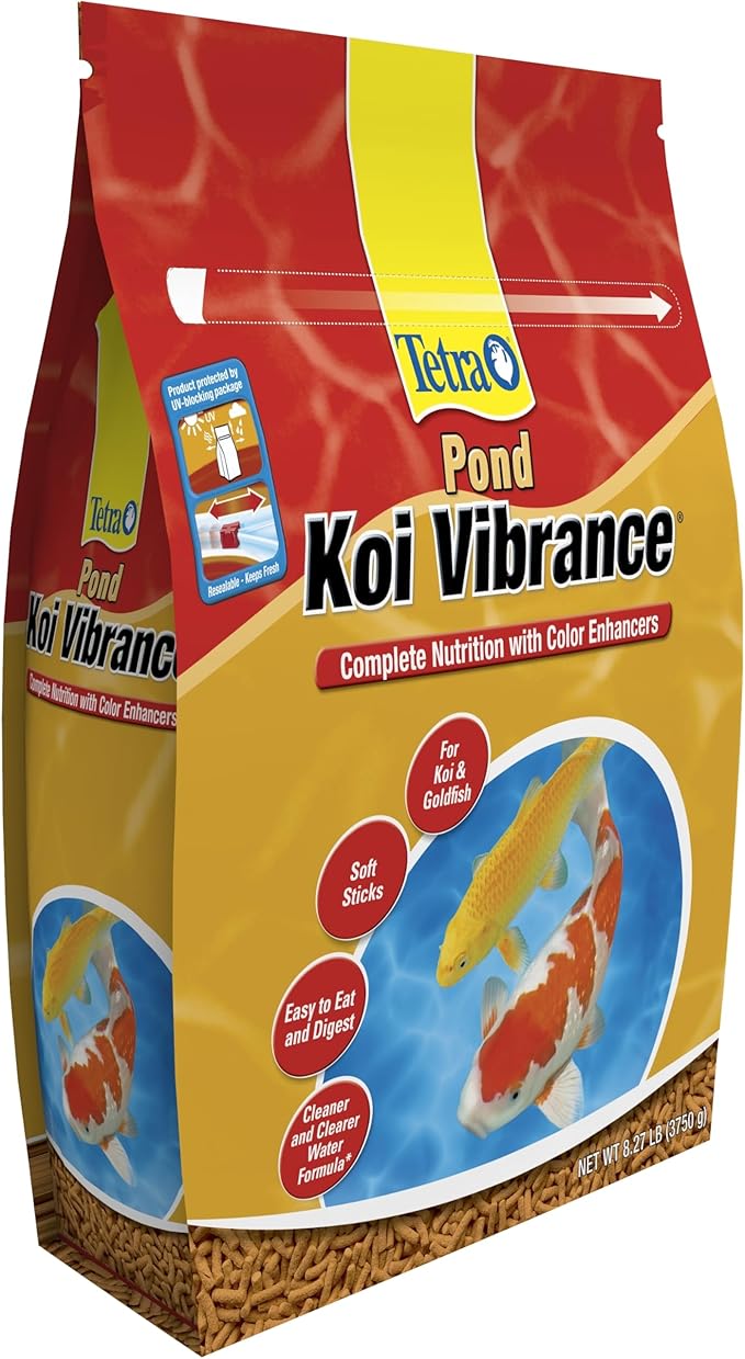 TetraPond Koi Vibrance, Soft Sticks, Easy to Digest Floating Pond Food, 8.27 lbs