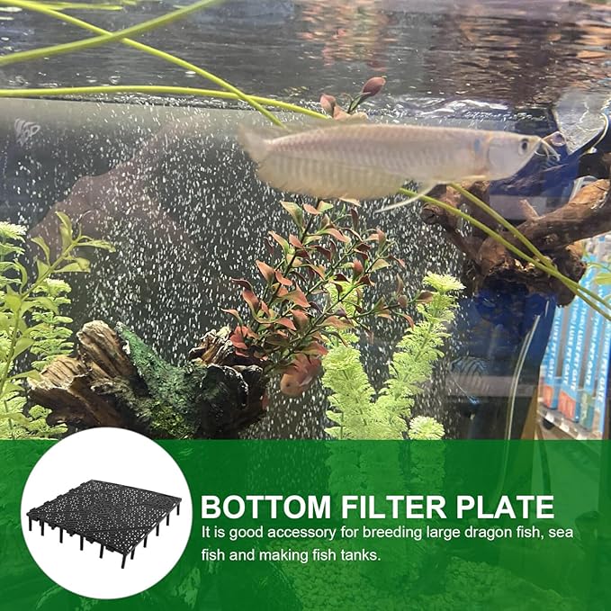 Baluue 20pcs Fish Tank Bottom, PVC Plate Splicing Aquarium Divider Bottom Grid Sand Gravel Board Splicing Combination Clapboard Bottom Grid