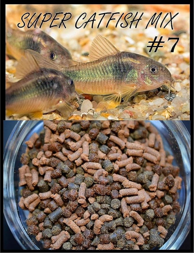 Super Catfish & Bottom Feeder Mix with Soft BITS #7 A154 with Krill,Spirulina & Shrimp (80oz - 5 lbs, Variety)